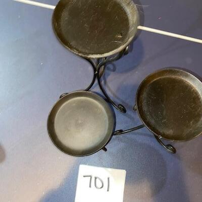Lot 701 - Metal candle stands