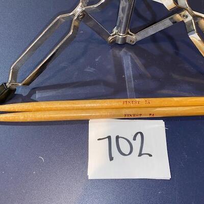 Lot 702 - Drum stand and sticks