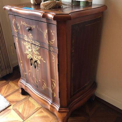 Lot 23 - Florentine Accent Cabinet , Wall Art and Decor Accents