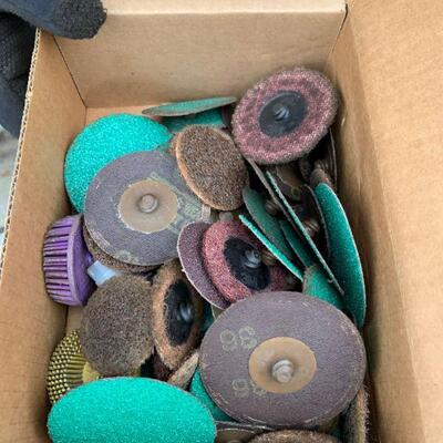 Box of grinding wheels, cutting wheels, strippers