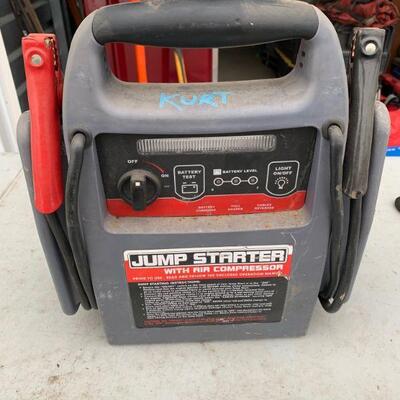 Jump starter with air compressor 
