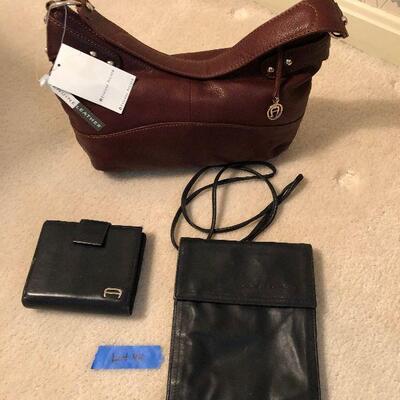 Lot 44 - Genuine Leather Wallet and Purse by Etienne Aigner