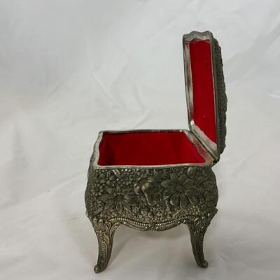 .54. VINTAGE | Tall Footed Jewelry Casket 