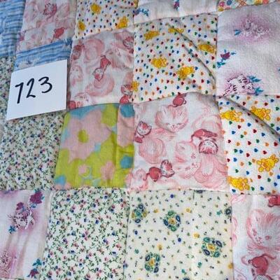 Lot 723 - Flannel baby quilt