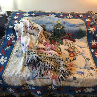 Lot 70 - 2 Large Woven Throws