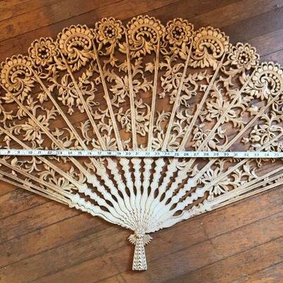  BURWOOD SYROCO # 4402 - Mid Century - Hollywood Regency - Large Fan Wall Hanging