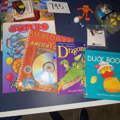 Lot 745 - Misc toys and books