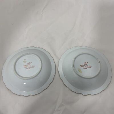.65. VINTAGE | ARNART | Two Floral Hand-Painted Bowls