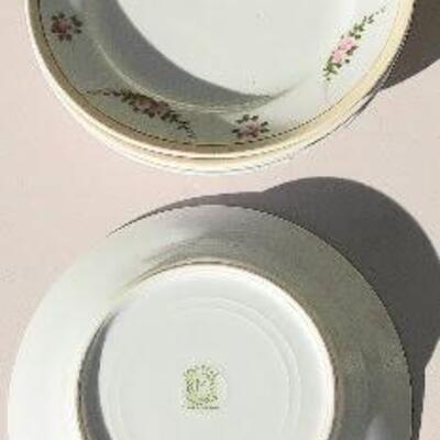 5 Noritake Rose Garland Plates