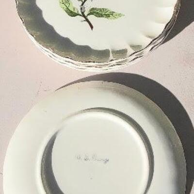4 W.S. George Starflower Plates