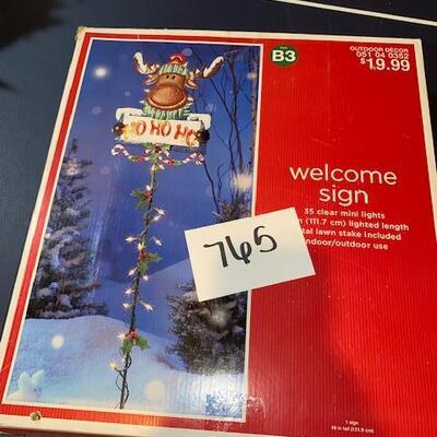 Lot 765 - Moose welcome sign