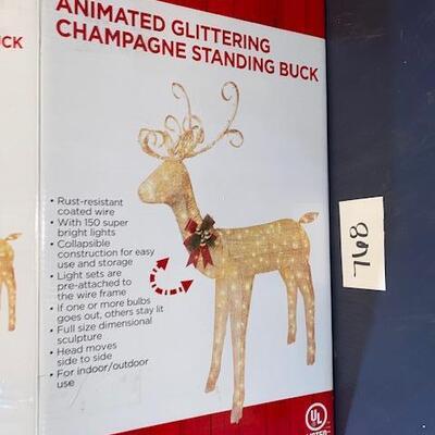Lot 768 - Glittering Buck Lighted Lawn Decor