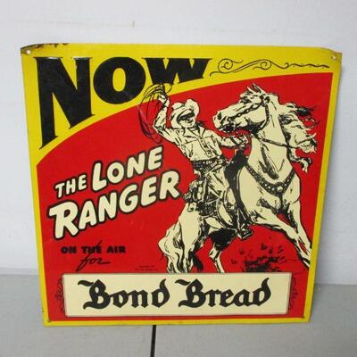 Lot 159 - The Lone Ranger Bond Bread Sign