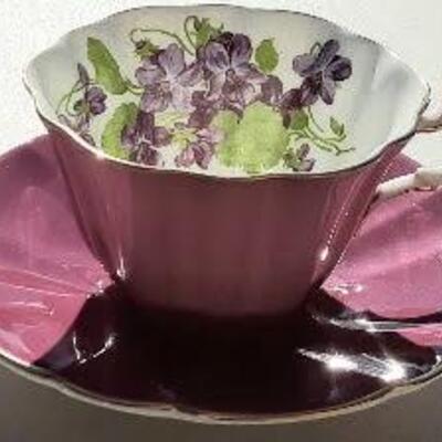 Adderley Violets Cup/Saucer