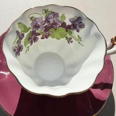 Adderley Violets Cup/Saucer