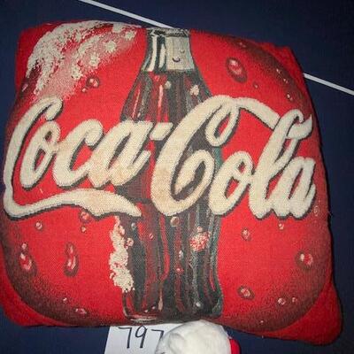 Lot 797 - Coca Cola pillow and bear