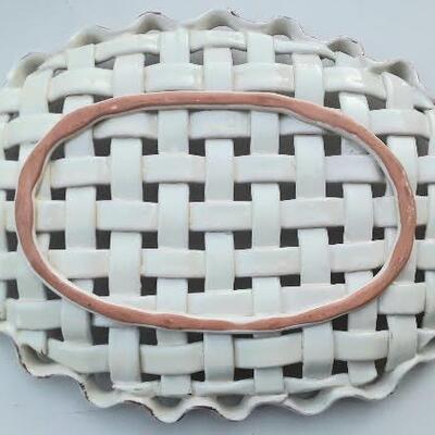 Ceramic Lattice Weave Platter