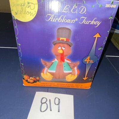 Lot 819 - LED Airblown Turkey Lawn decor