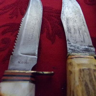LOT  13  TWO KNIVES WITH SHEATHS