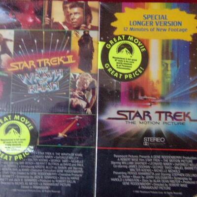 LOT  58 STAR TREK & STAR WARS - VHS MOVIES