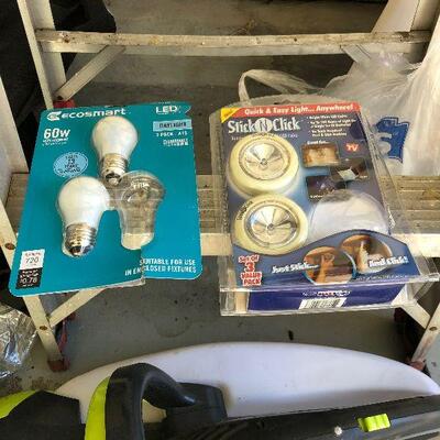 Lot 106 - Aluminum Ladder, Garden Groom Pro and Light Bulbs