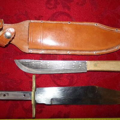 LOT  56 TWO KNIVES WITH ONE SHEATH