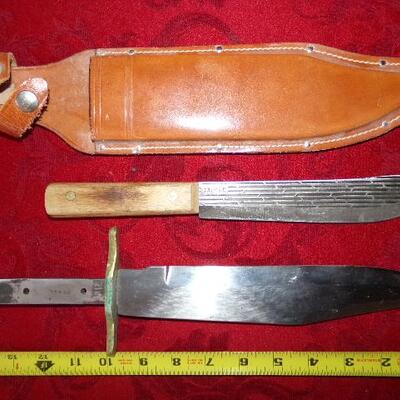 LOT  56 TWO KNIVES WITH ONE SHEATH
