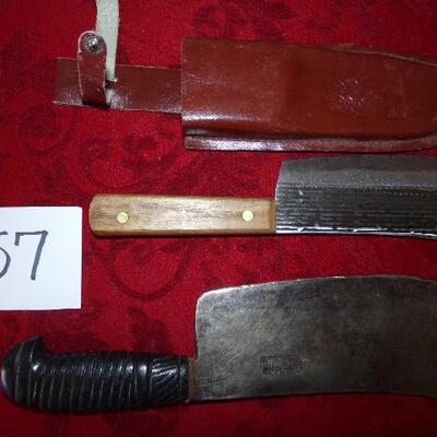 LOT  57  TWO LARGE KNIVES 