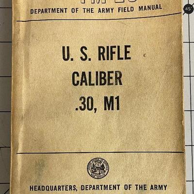 Lot #16 US Rifle Caliber .30 FM23-5 Manual 