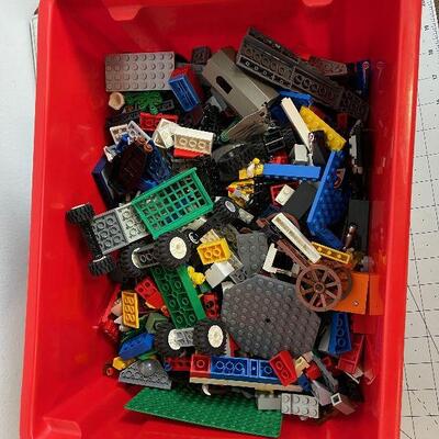 Lot #45 LEGOS - VINTAGE - include Lego Carrying tub