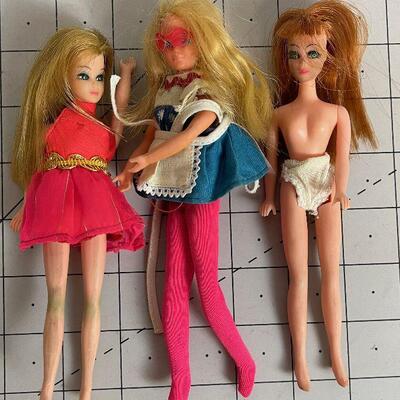 Lot #55 Miniature Barbies / small dolls 