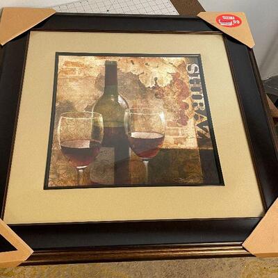 Lot #93 Brand new - Shariz Framed Print - wine  