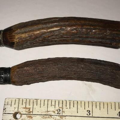 Antique bone handled sterling carving set 2 pcs.