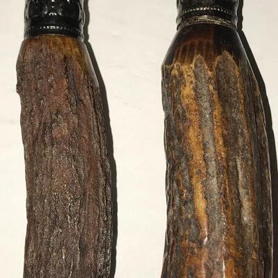 Antique bone handled sterling carving set 2 pcs.