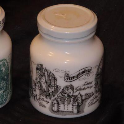 Milk Glass containers 