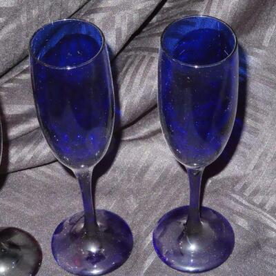 Colored champagne Flutes