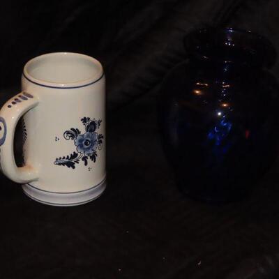 Royal Blue Vase and Mug
