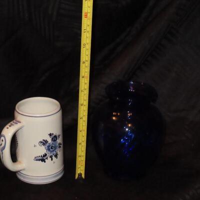 Royal Blue Vase and Mug