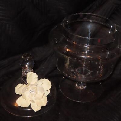 Large Glass Candy Dish
