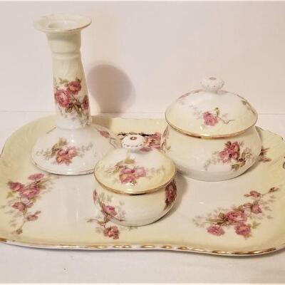 Lot #41  Antique LIMOGES Vanity set - 4 pieces