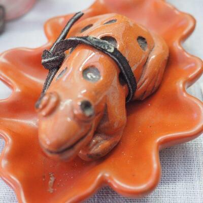 Lot 7 Glass Animals, Mini collectibles ceramic, broken but beautiful Asain vase, Jewelry