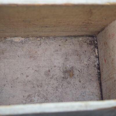 Lot 9  handmade used shoeshine box , shine equipment and long show horns