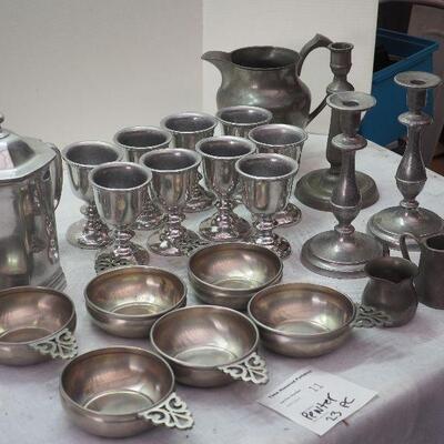 Lot 11 Vintage Pewter