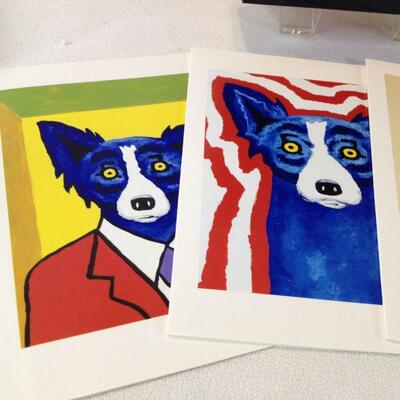 Blue Dog Note Cards