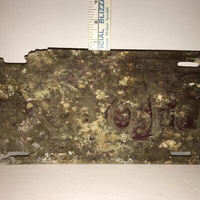 Old license plate