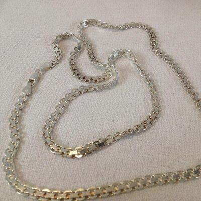 Sterling Long & Heavy Chain Necklace