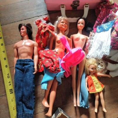 Lot of Barbie's and Case