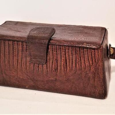 Lot #55  Vintage Snakeskin Box Purse with Strap