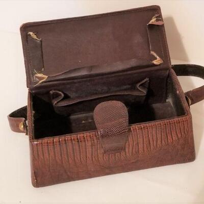 Lot #55  Vintage Snakeskin Box Purse with Strap
