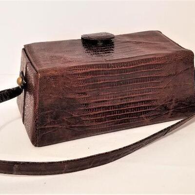 Lot #55  Vintage Snakeskin Box Purse with Strap